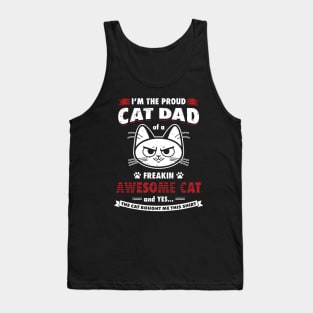 Proud Cat Dad: Father's Day Gift for Cat Lovers Tank Top